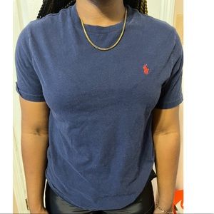 Very nice navy blue polo shirt !